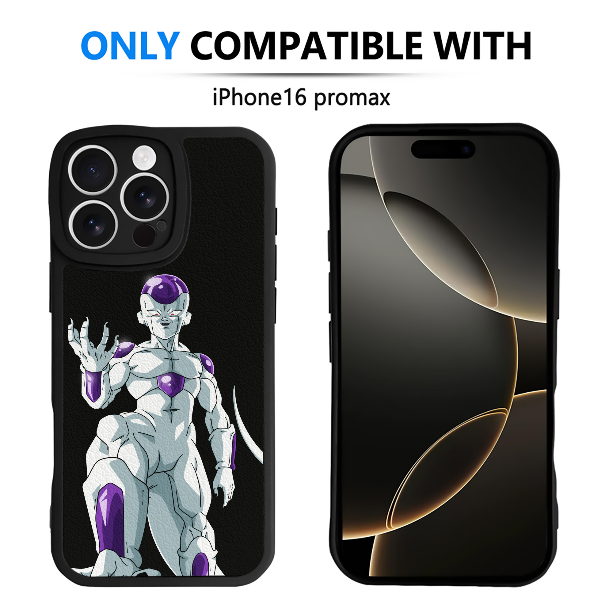（画像用） ドラゴンボール フリーザ DRAGON BALL Frieza 【iPhone 16シリーズ対応】シリコンスマホケース（レザー調） 材質：シリコン